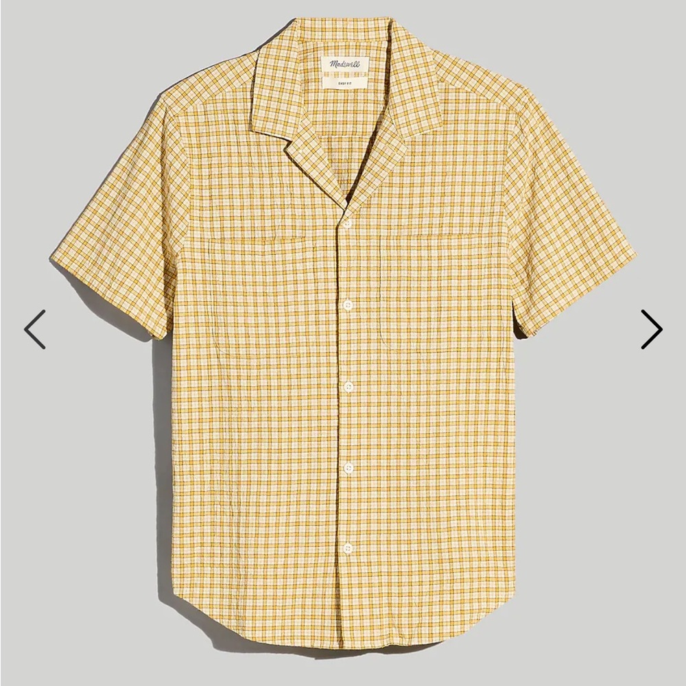 Madewell NWT men’s button up short sleeve shirt. NEW.